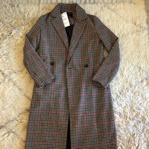 Bershka Plaid Coat